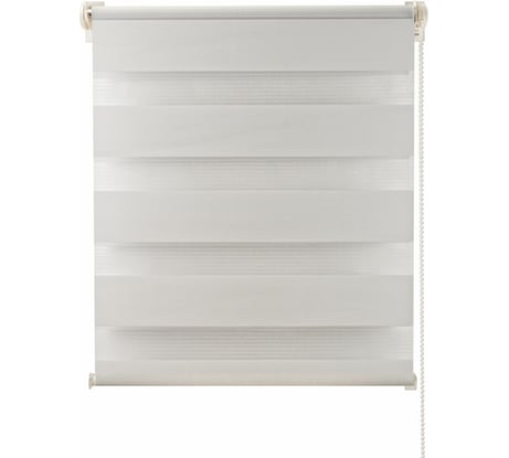 Двойная рулонная штора ПраймДекор Миниролло светло-серый, 43x160 см 16043011