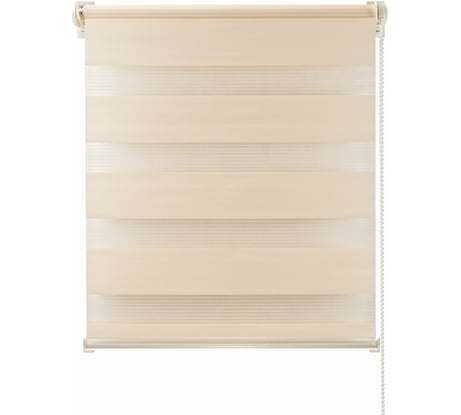 Двойная рулонная штора ПраймДекор Миниролло бежевый, 98x160 см 16098002