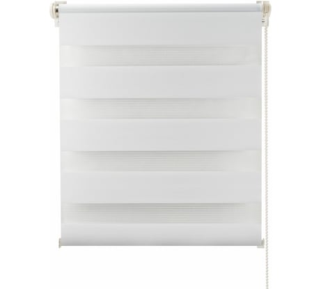 Двойная рулонная штора ПраймДекор Миниролло белый, 62x160 см 16062001