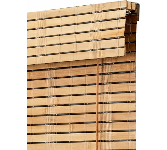 Римская штора ПраймДекор Макао бамбук, 90x160 см 15090038
