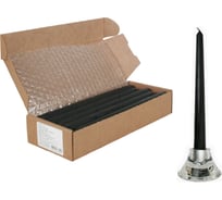 Античная свеча Lumi 22x250 мм, цвет черный, 10 шт 5070611_10