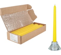 Античная свеча Lumi 22x250 мм, цвет желтый, 10 шт 5070601_10