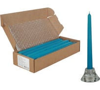 Античная свеча Lumi 22x250 мм, цвет голубой, 10 шт 5070773_10