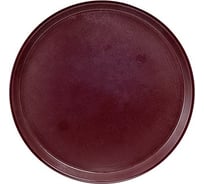 Круглый поднос BORA D405 мм, противоскользящий, пластик, коричневый ПЛ-BO241