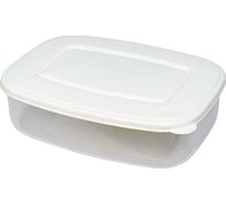 Прямоугольный контейнер BORA 1.1 л, ДхШхВ 200x150x60 мм, крышка белая, пластик ПЛ-BO478w