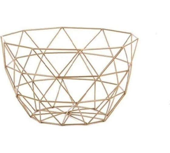 Фруктовница ZDK Kitchen, Fruit, цвет золотой, 27x27x15,5 см 371562