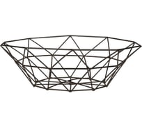 Фруктовница ZDK Kitchen, Fruit, цвет черный, 26x26x11,5 см 371563