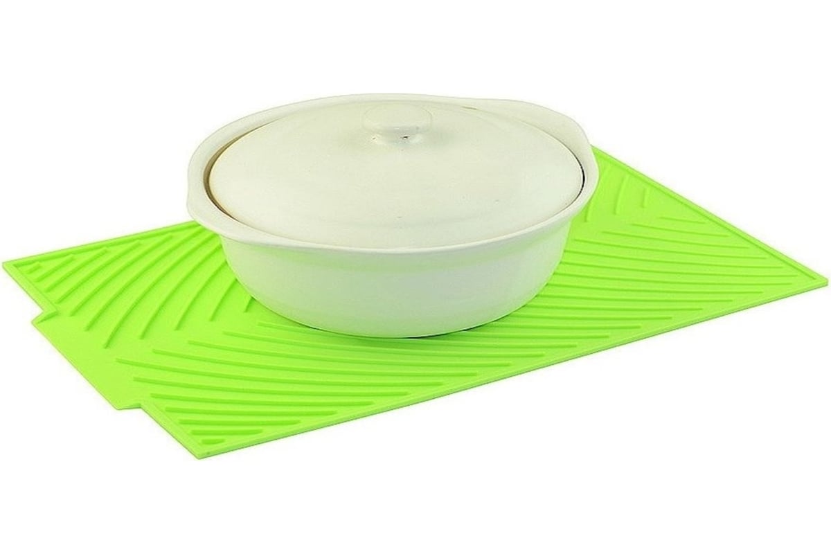  коврик для сушки посуды ZDK Homium зеленый sil_0002 .