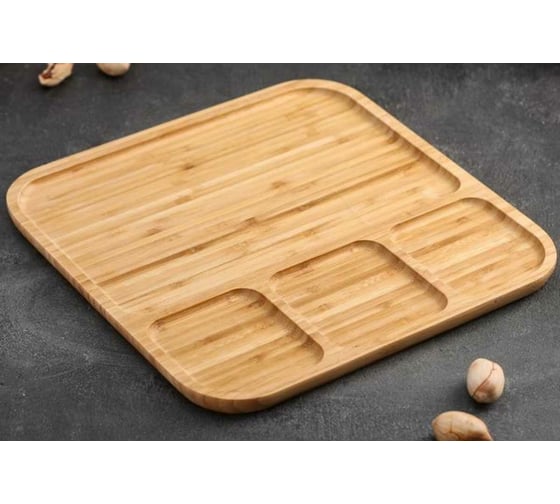 Менажница ZDK Kitchen, Wood, 4 секции, дерево, размер 28x24x1,7 см 371610