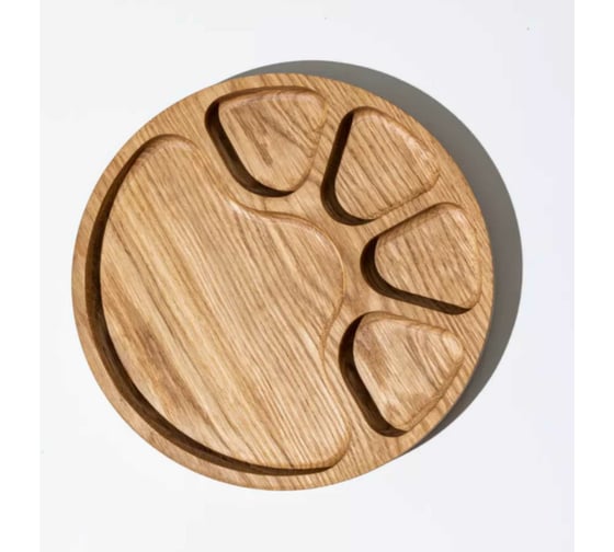 Менажница ZDK Kitchen, Wood, 5 секций, дерево, размер 20x20x1,7 см в форме лапы 37168