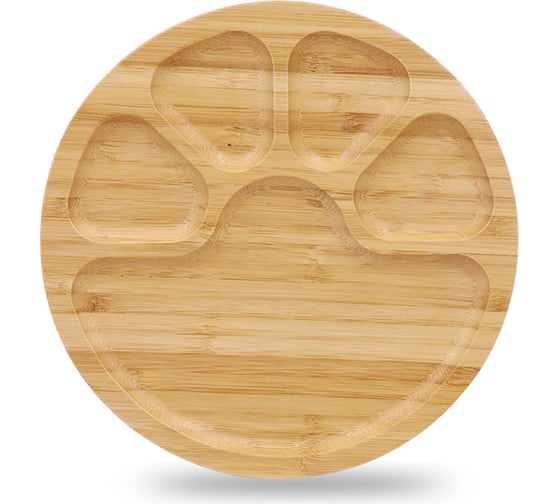 Менажница ZDK Kitchen, Wood, 5 секций, дерево, размер 20x20x1,7 см в форме лапы 37168