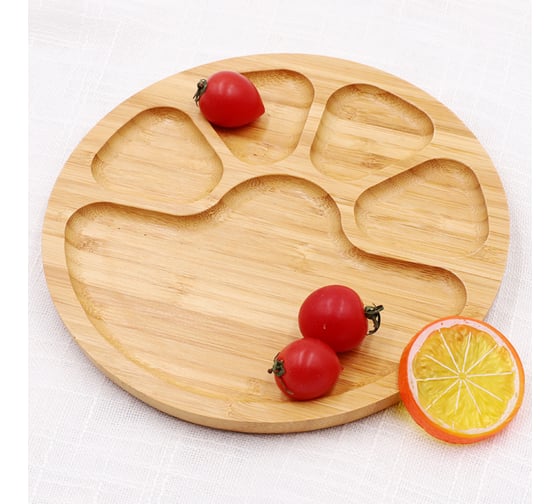 Менажница ZDK Kitchen, Wood, 5 секций, дерево, размер 20x20x1,7 см в форме лапы 37168