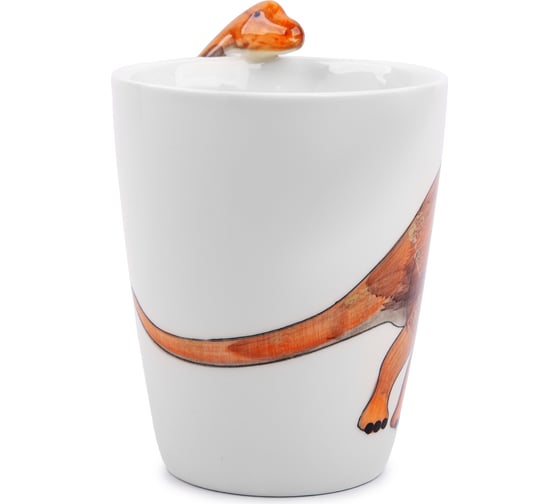 Кружка ZDK Kitchen, Animals, Dinosaur, 400 мл, оранжевый cup3