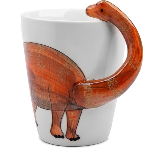 Кружка ZDK Kitchen, Animals, Dinosaur, 400 мл, оранжевый cup3
