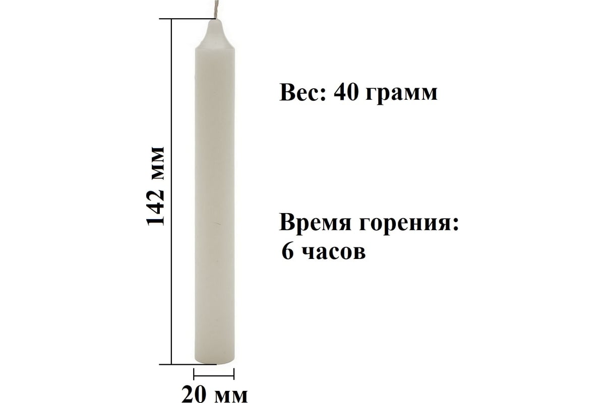 Хозяйственная свеча Lumi 20x142 мм, 10 шт 5052300_10 - выгодная цена,  отзывы, характеристики, фото - купить в Москве и РФ