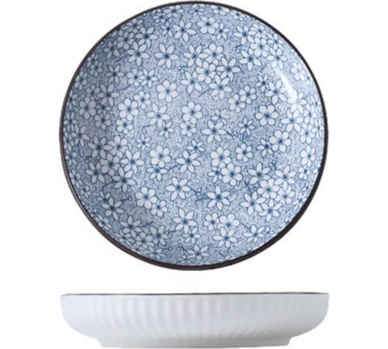 Тарелка ZDK Kitchen, Japanese Collection, цвет голубой, 17,5 см цветы 371592 1