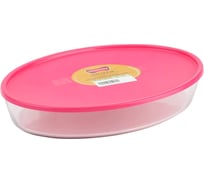 Овальная жаропрочная форма Marinex BPA Free 3.2 л, с пластиковой крышкой, 35.7x25x6.7 см Б0043255