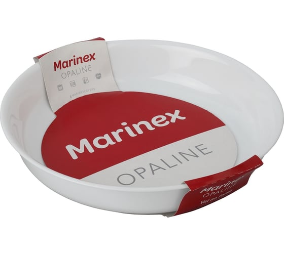 Круглая форма для запекания Marinex 6859 опал, 2 л, белая, D 27.8x5.2 см Б0052885 1