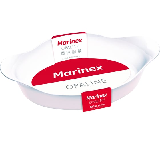 Жаропрочная овальная форма Marinex Опал 1.4 л, 31x20x7 см Б0048443