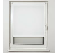 Рулонная штора BRABIX 40х175 см, текстура лён, защита 55-85%, 200 г/м2, белый S-5 605970