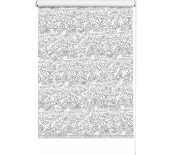 Рулонная штора Эскар Blackout, Palma цвет серебряный 68x160 см 0 81456068160 1