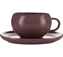Чашка с блюдцем BILLIBARRI Less Matt Purple 225 мл 806748282993