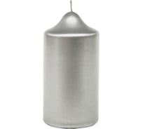 Свеча Lumi бочонок 50x100 мм, цвет серебро 50708210