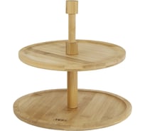 Сервировочная подставка TEZA двухъярусная, 25x23 см, бамбук 40-043