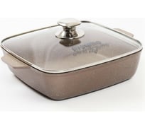 Квадратная жаровня Мечта АП Гранит brown 26х26 см 38806