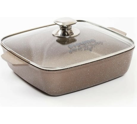 Квадратная жаровня Мечта АП Гранит brown 28х28 см 39806