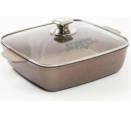 Квадратная жаровня Мечта АП Гранит brown 24х24 см 37806