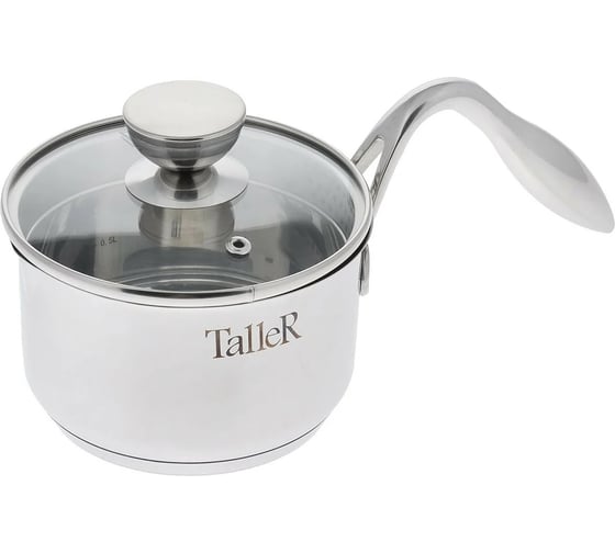 Ковш TALLER с крышкой, 14.0х8.5 см, 1.2 л, внешний диаметр дна 12.1 см TR-1119