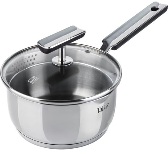 Ковш TALLER с крышкой, 16 см, 1.5 л, толщина дна 4.0 мм TR-7245