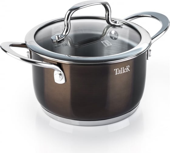 Кастрюля TALLER Брауни с крышкой, 16 см, 1,9 л TR-17291