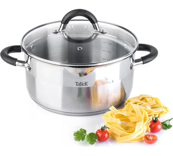 Кастрюля TALLER Телфорд с крышкой, 20х10 см 3,1 л TR-17193