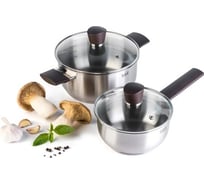 Набор посуды TALLER Левен 4 предмета, ковш с крышкой 1.4 л, кастрюля с крышкой 2.8 л TR-17380