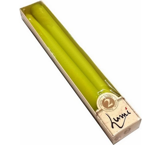 Античная свеча Lumi 22x250 мм, цвет лайм, 2 шт 5070664