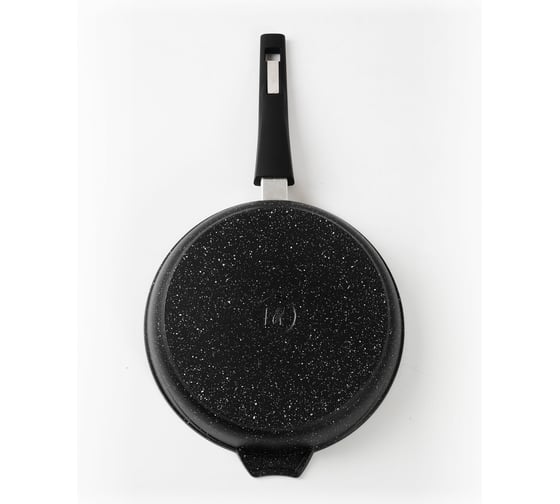 Сковорода Мечта АП Гранит black 30 см, со съемной ручкой и стеклянной крышкой с030802