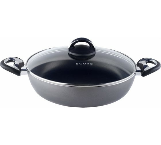 Жаровня SCOVO 28 + стеклянная крышка SP-042