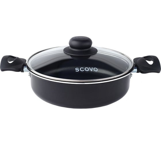 Жаровня SCOVO 24 + стеклянная крышка RC-040 1