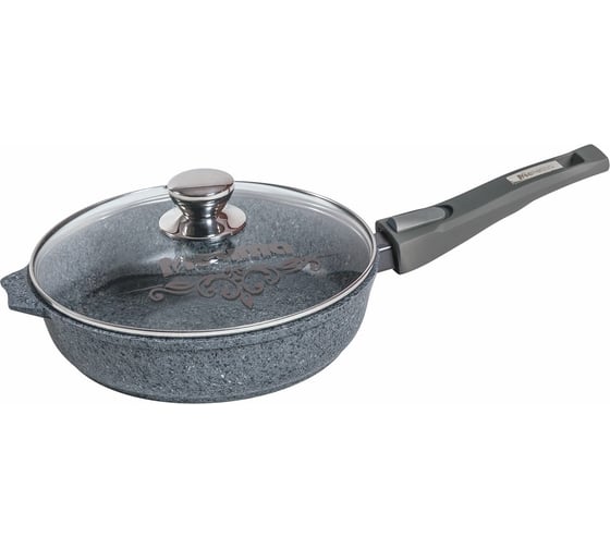 Сковорода Мечта АП Premium grey 24 см, со съемной ручкой и стеклянной крышкой с024901