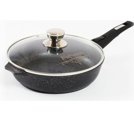 Сковорода Мечта АП Гранит star 24 см, со съемной ручкой и стеклянной крышкой с024803