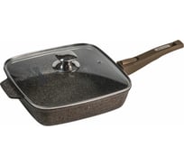 Квадратная сковорода Мечта АП Premium mokko 26х26 см, со съемной ручкой и стеклянной крышкой с027902