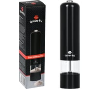 Электромельница QWERTY перец/соль, цвет черный, 5x23 см, на батарейках 4хАА 71005