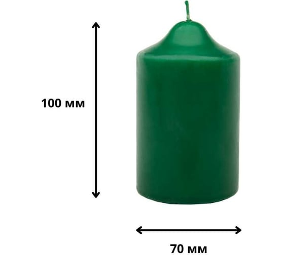 Свеча Антей Candle бочонок 70x100 мм, цвет: зеленый, запах: яблоко 50710553