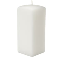 Квадратная свеча Lumi призма 60x60x150 мм, цвет: белый 5078130
