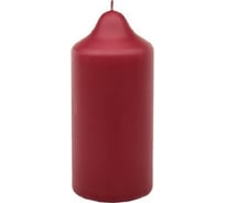 Свеча Антей Candle бочонок 70x150 мм, цвет бордовый 50751027