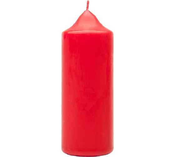 Свеча Антей Candle бочонок 70x180 мм, цвет красный 50710822