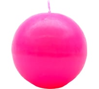 Свеча Антей Candle шар неон диаметр 60 мм, цвет красный 5070415