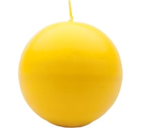 Свеча Антей Candle шар диаметр 80 мм, цвет желтый 5070481